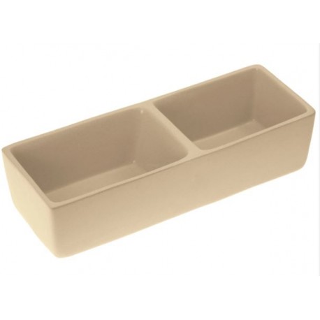 MANGEOIRE CERAMIQUE DOUBLE RECTANGULAIRE 350ml + 450ml
