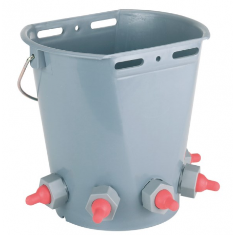 SEAU MULTI-BIBERONS AGNEAUX 6 TETINES 14L